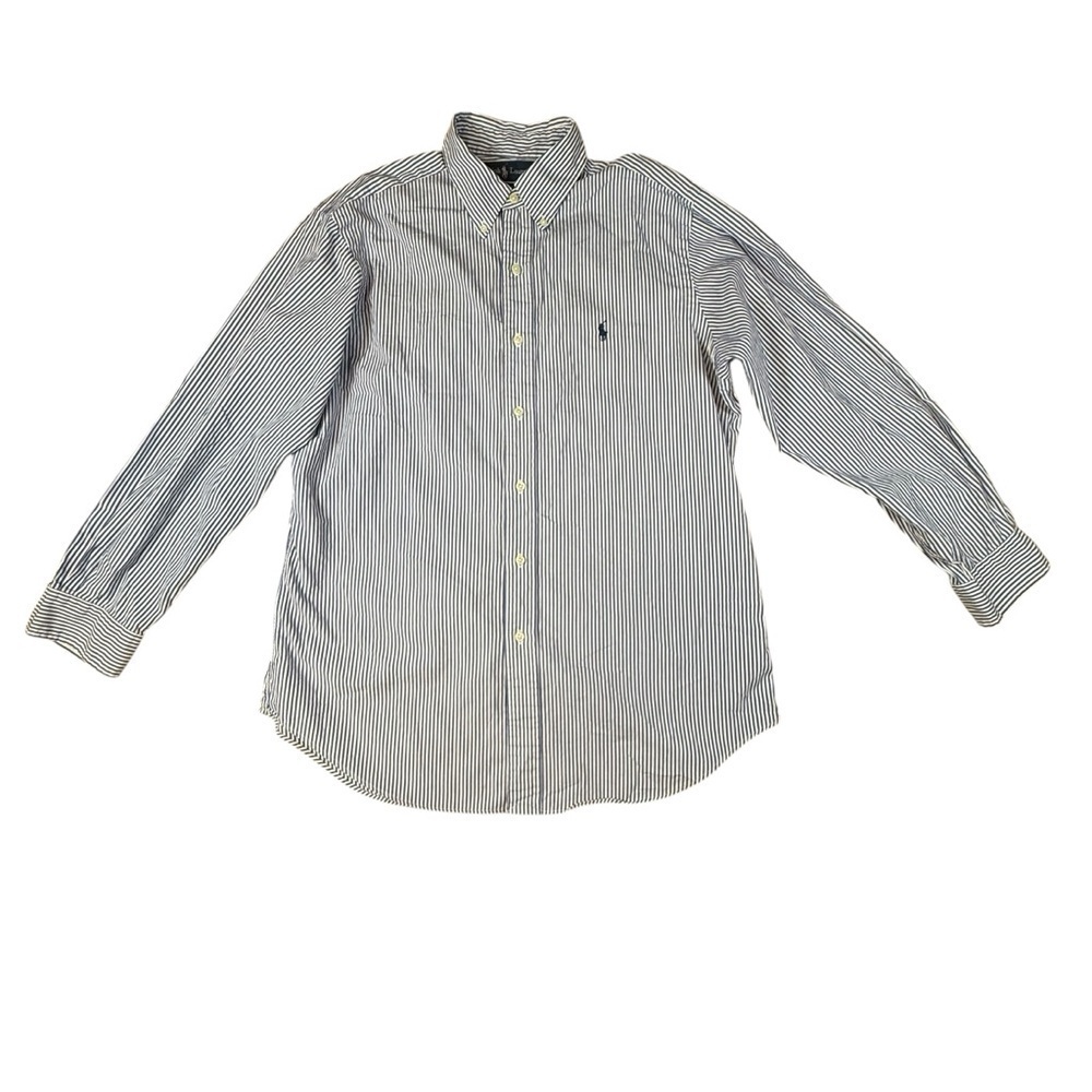 Polo Ralph Lauren Men’s 16 32/33 Classic Fit Blue Striped Button Down Shirt